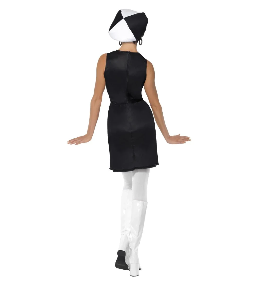 Černo-bílé šaty - 60. léta