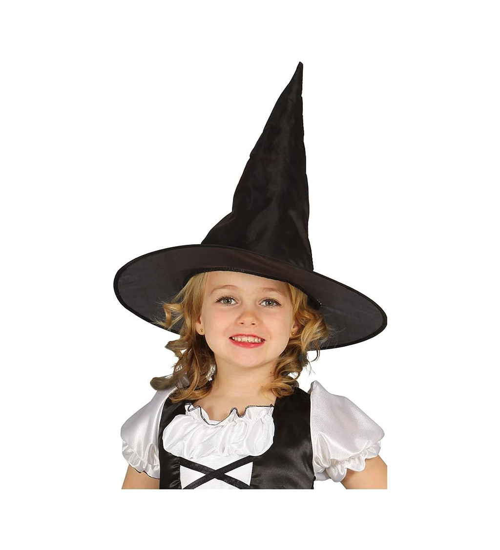 Černý čarodějnický klobouk - dětský