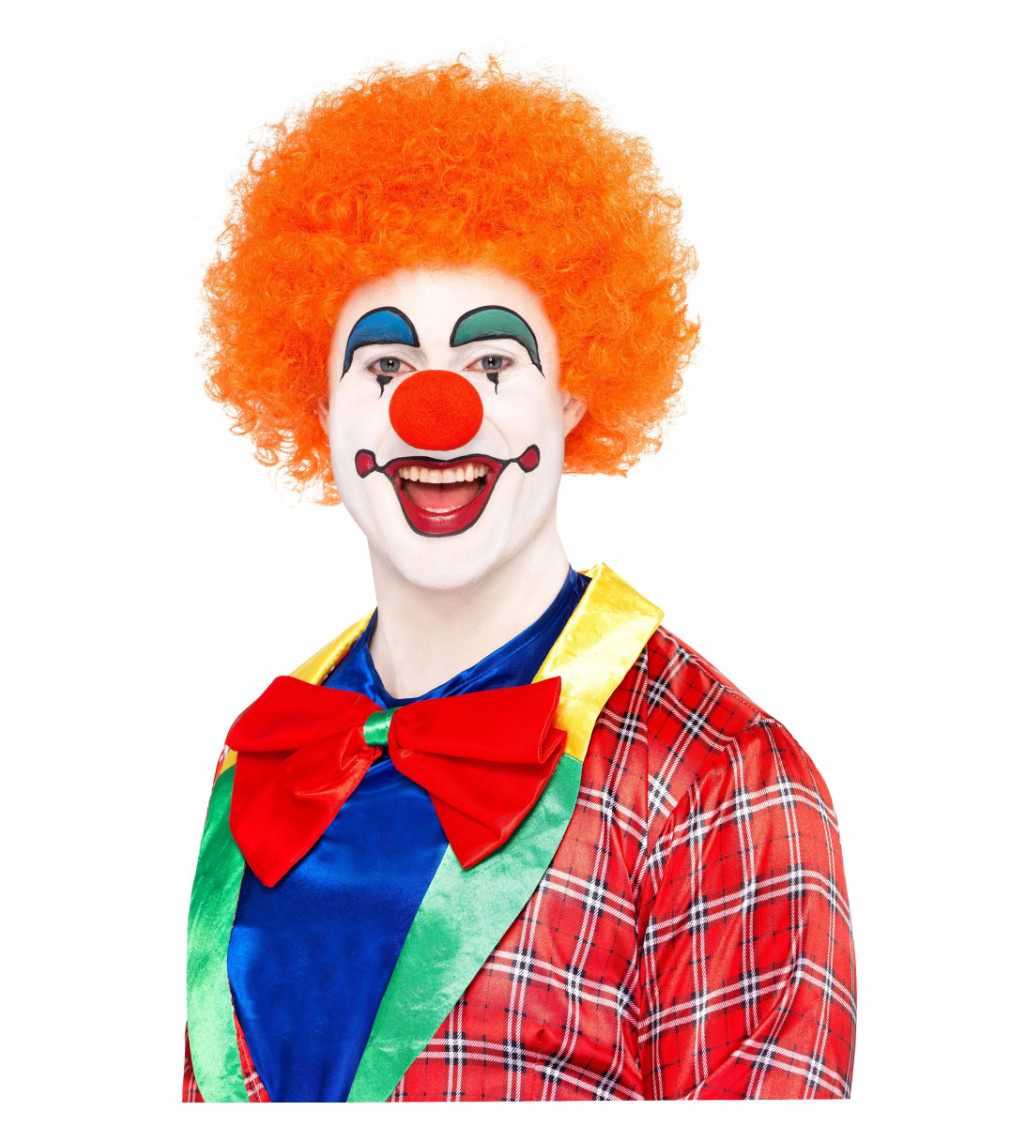 Oranžová paruka ve stylu afro