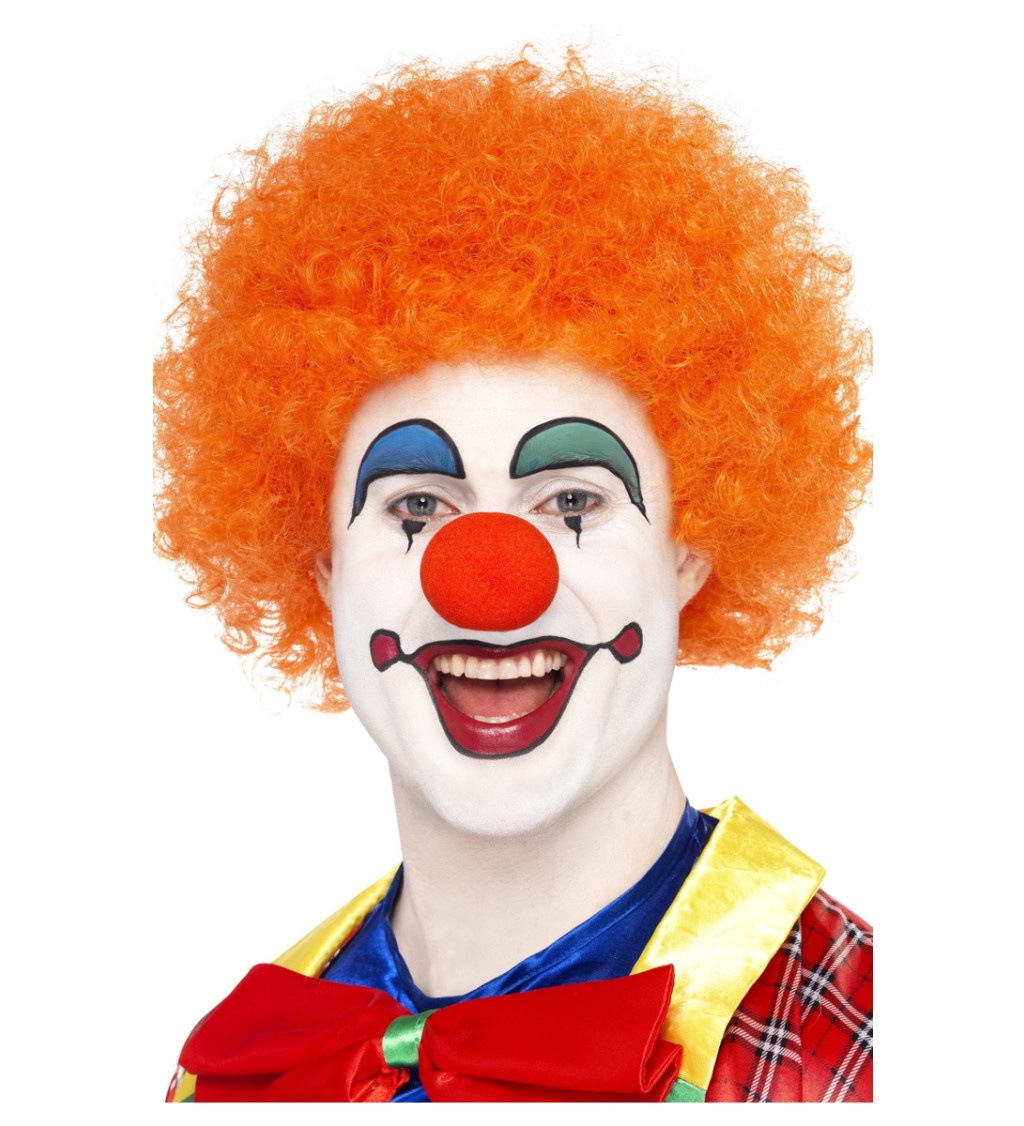 Oranžová paruka ve stylu afro