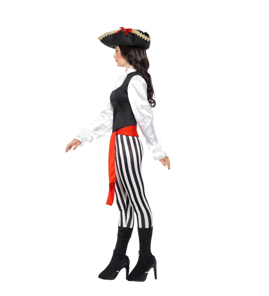 Pruhovaný kostým - Pirátka