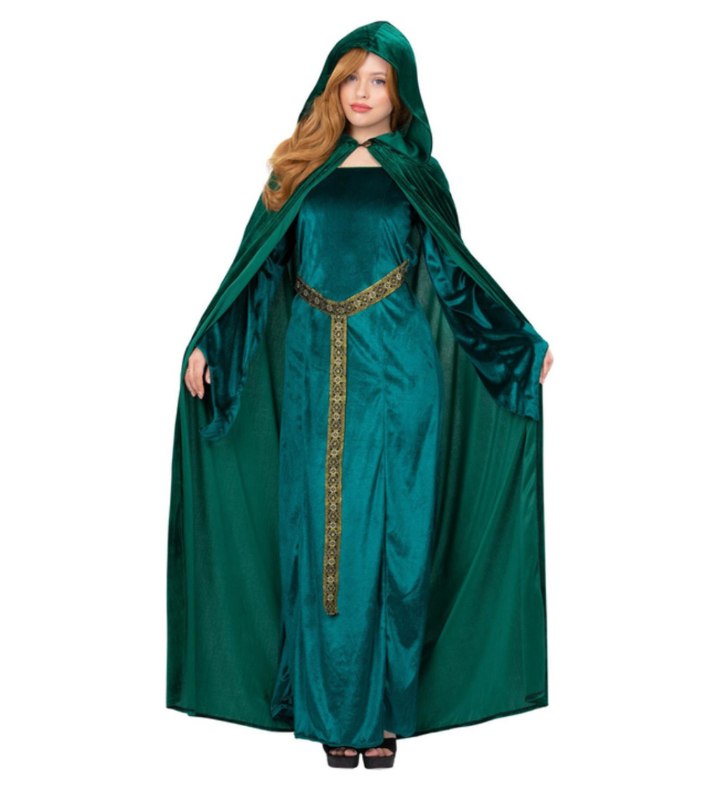 Zelený čarodějnický plášť
