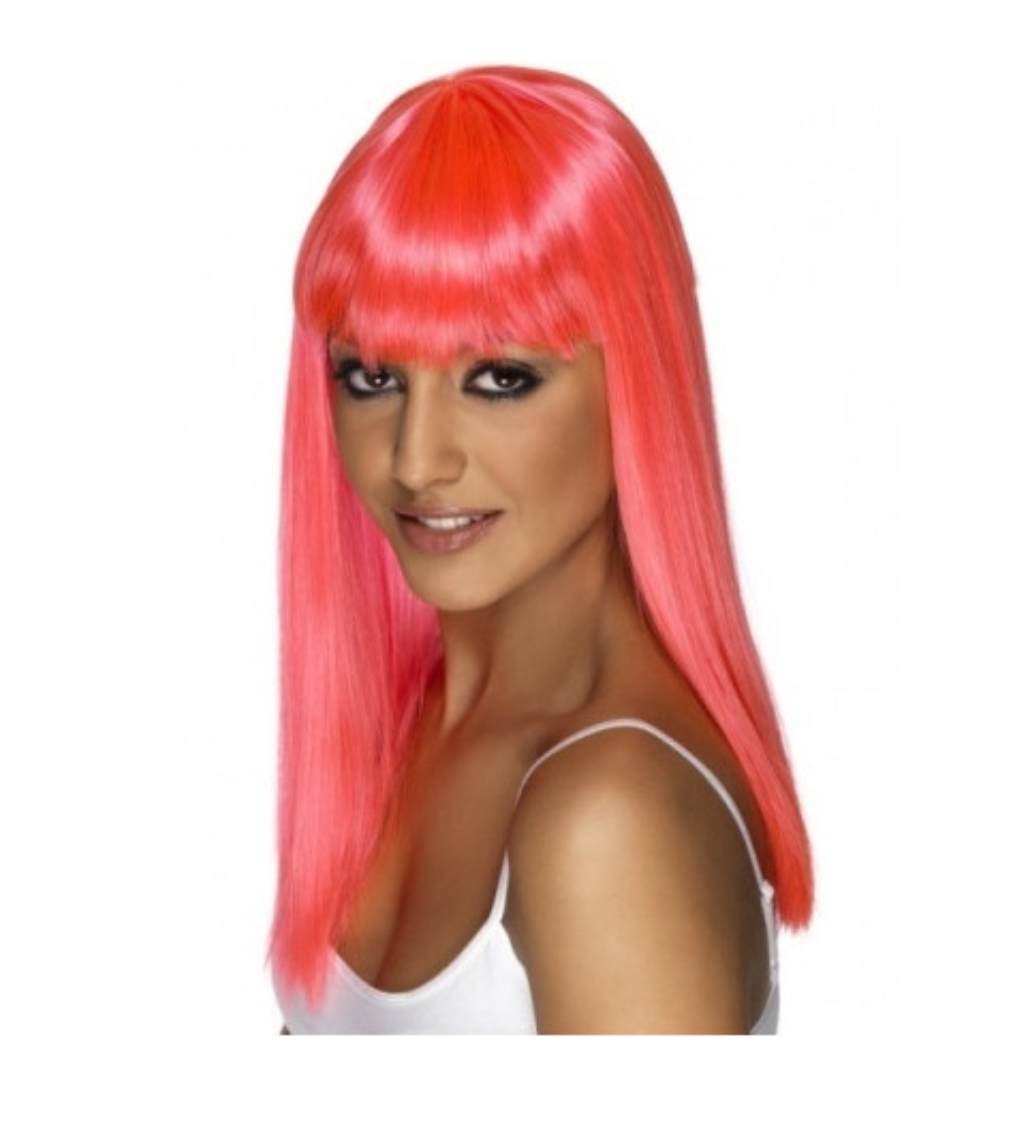 Růžová paruka Glamourama - pro dámy