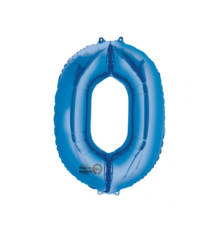 Modrý balónek 0 - fóliové číslo