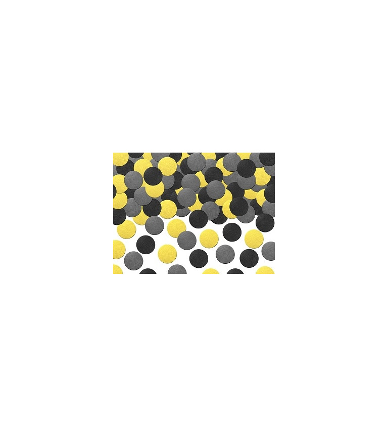 Konfety - žluto-černé puntíky
