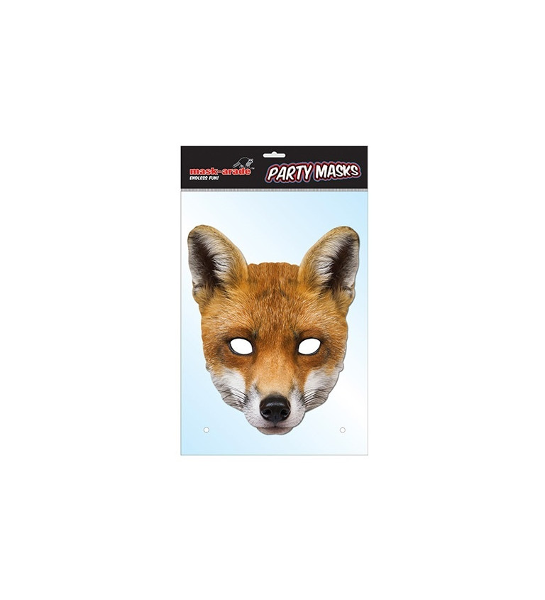 Maska lišky - papírová hlava