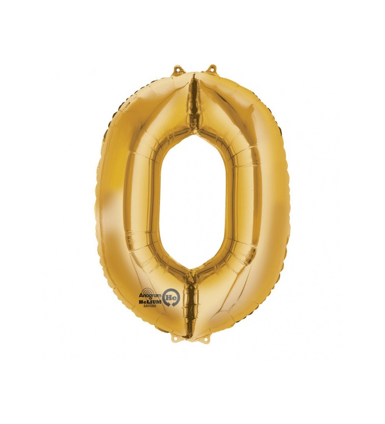 Zlatý balónek 0 - fóliový