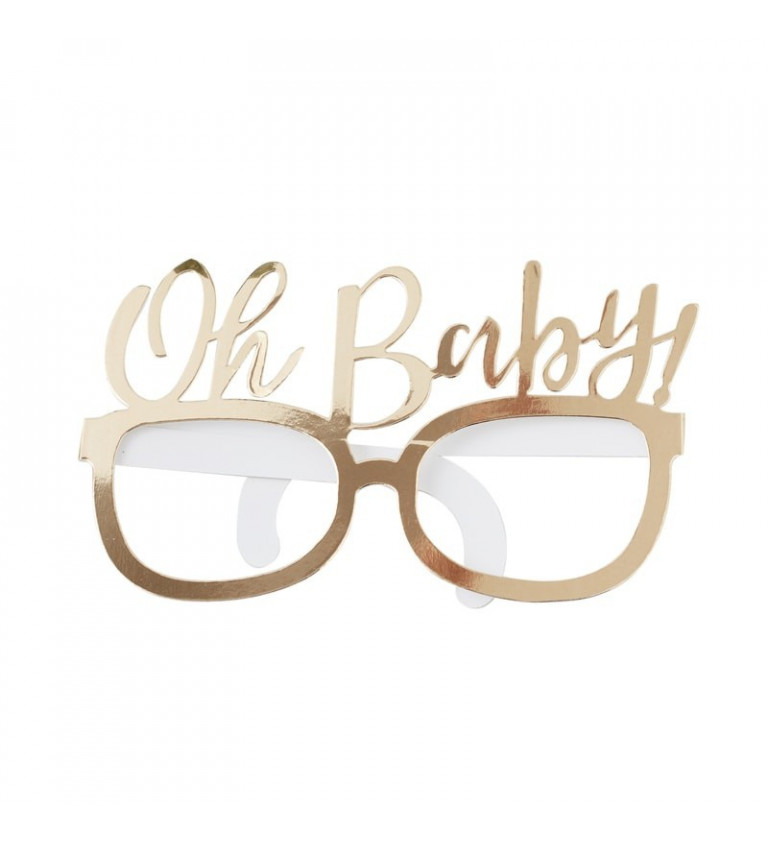 Papírové brýle s nápisem Oh baby