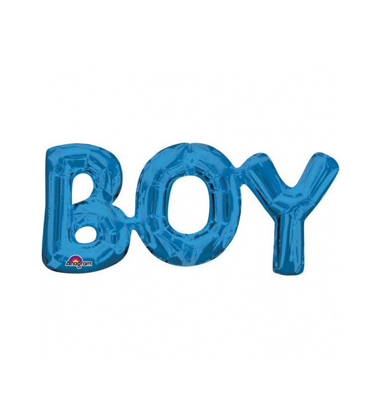 Balónky Boy - modrý nápis