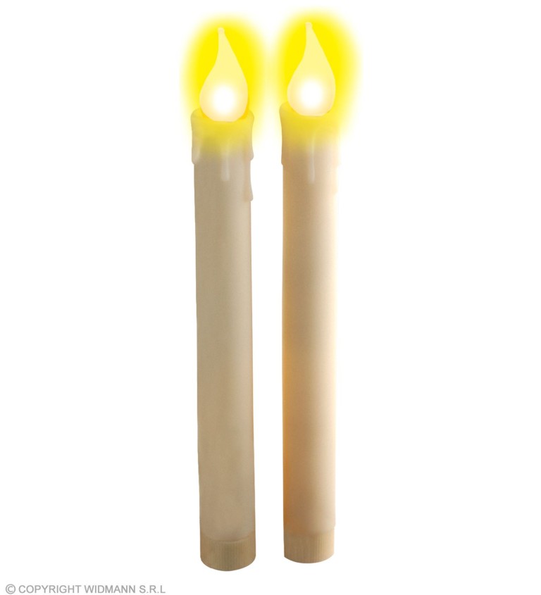 Bílé svíčky - na baterie