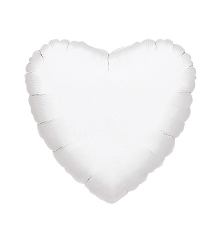 Bílý balónek - fóliové srdce