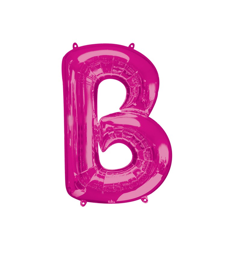 Růžové nafukovací písmeno B - balónek