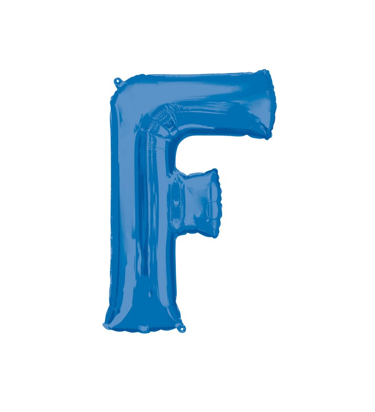 Modré nafukovací písmeno F - balónek
