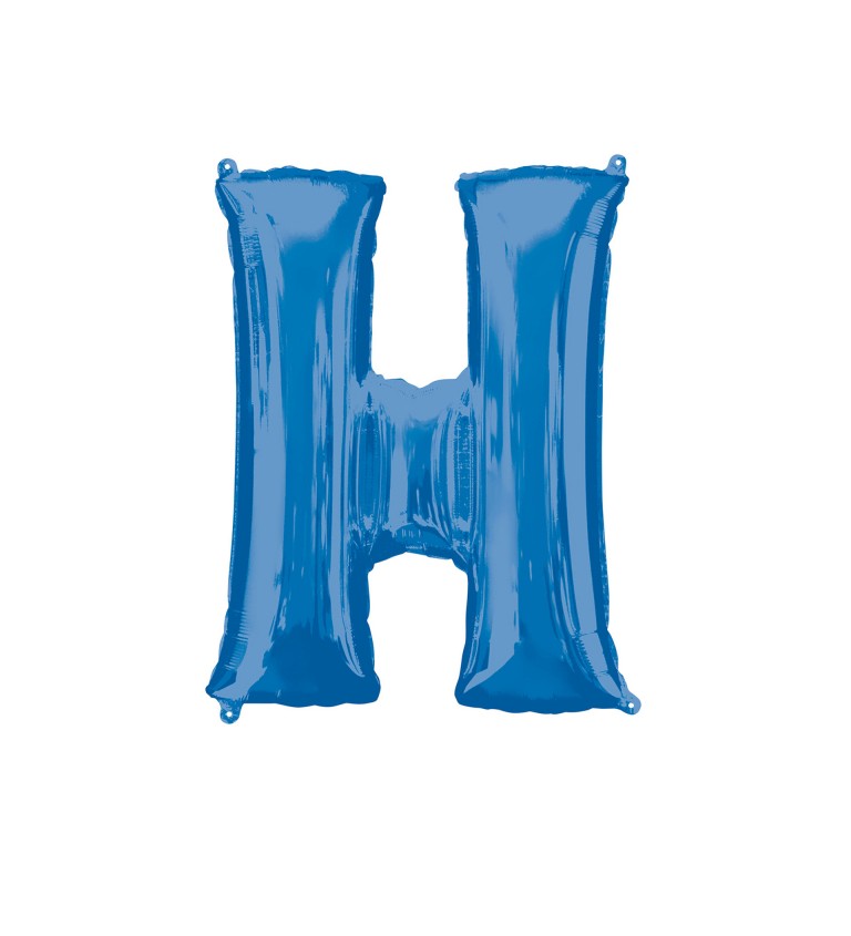 Modré nafukovací písmeno H - balónek