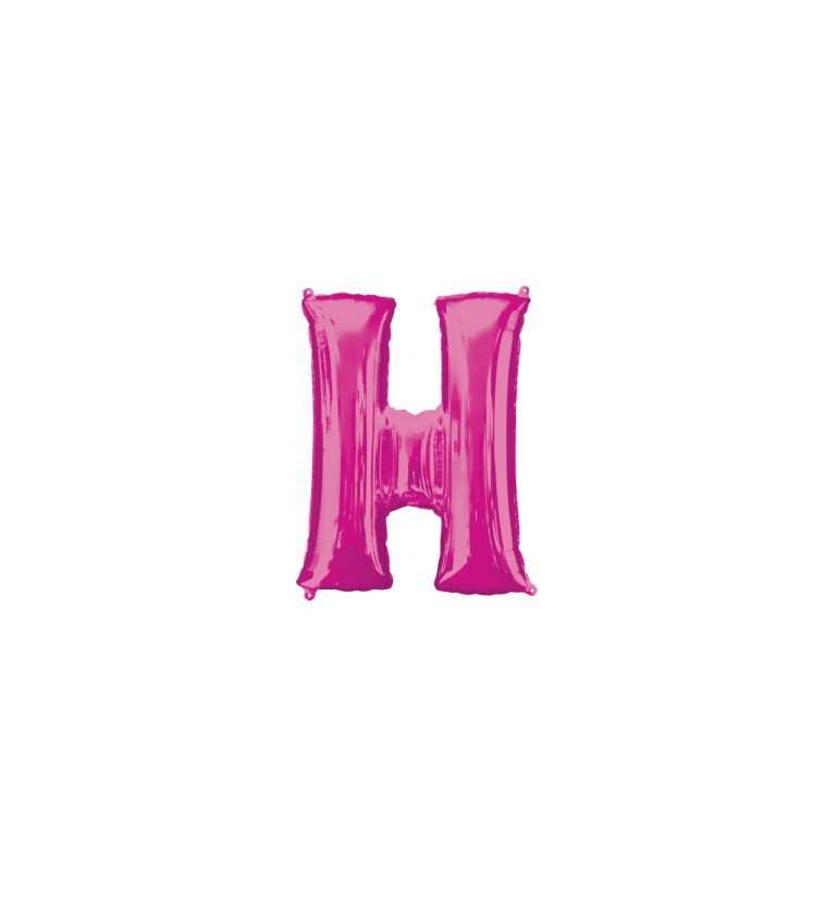 Růžové nafukovací písmeno H - balónek