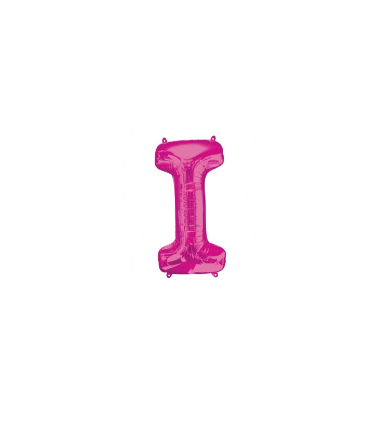Růžové nafukovací písmeno I - balónek