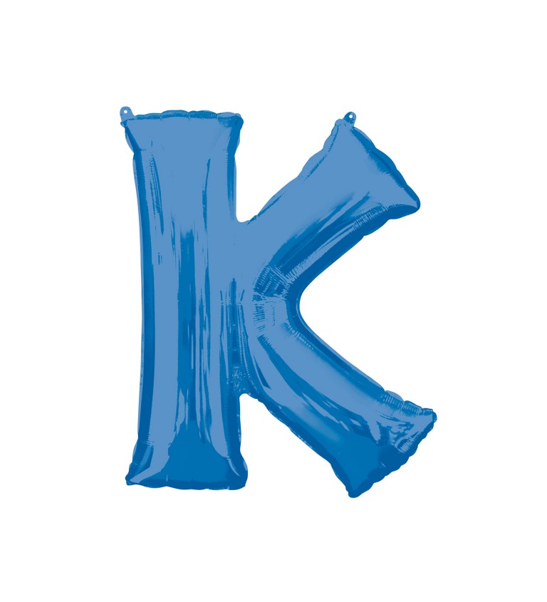 Modré nafukovací písmeno K - balónek