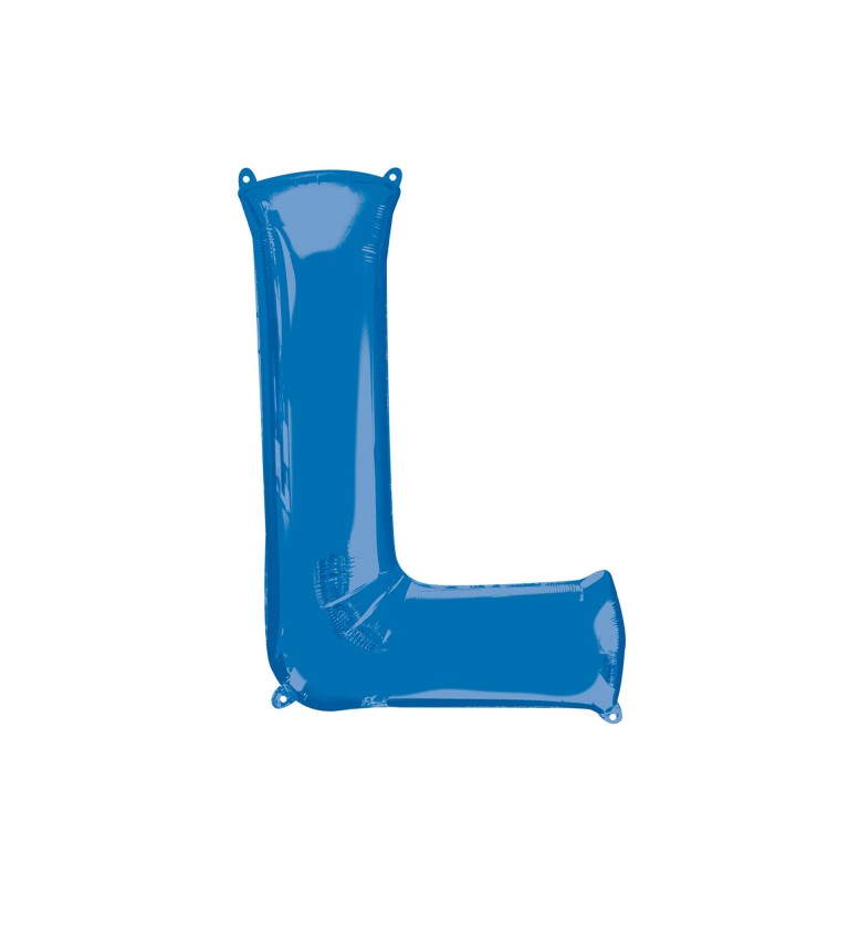 Modré nafukovací písmeno L - balónek