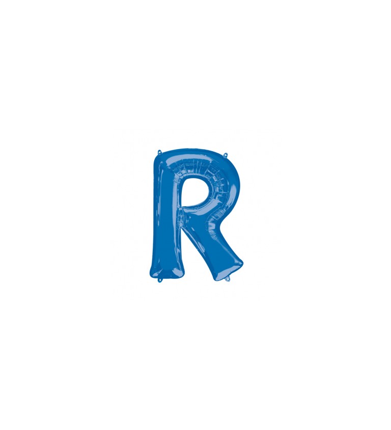 Modré nafukovací písmeno R - balónek
