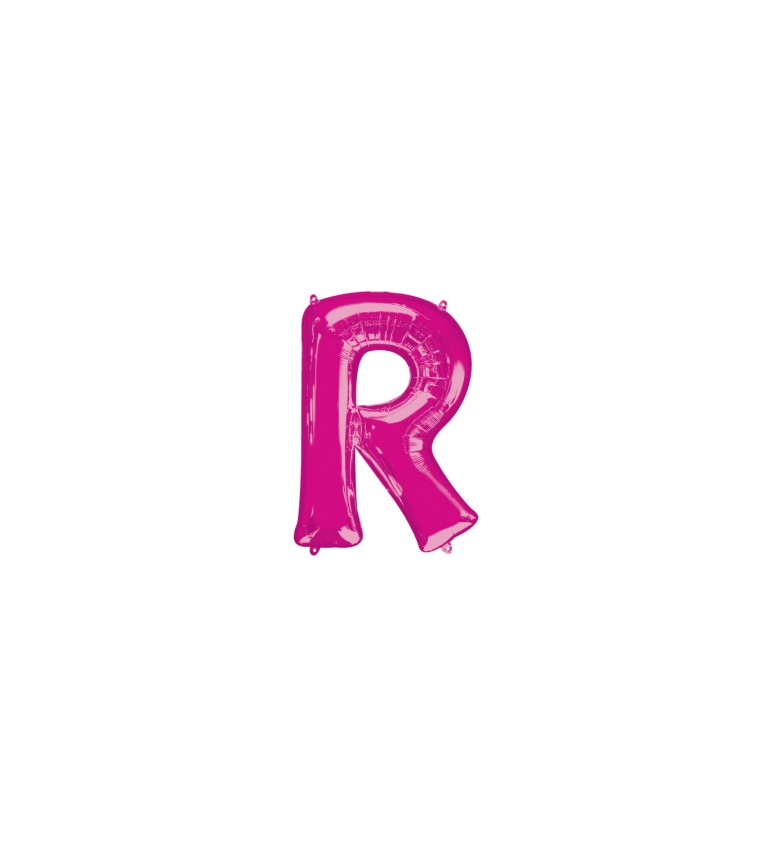 Růžové nafukovací písmeno R - balónek