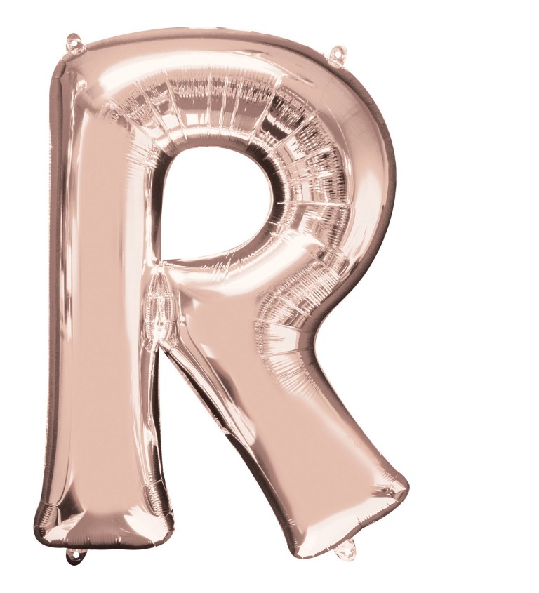 Nafukovací písmeno R - růžové zlato