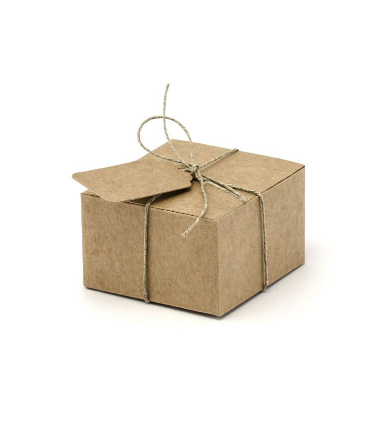 Kartonová krabička na dárek - se štítkem