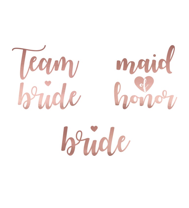 Rose gold tetování Bachelorette party