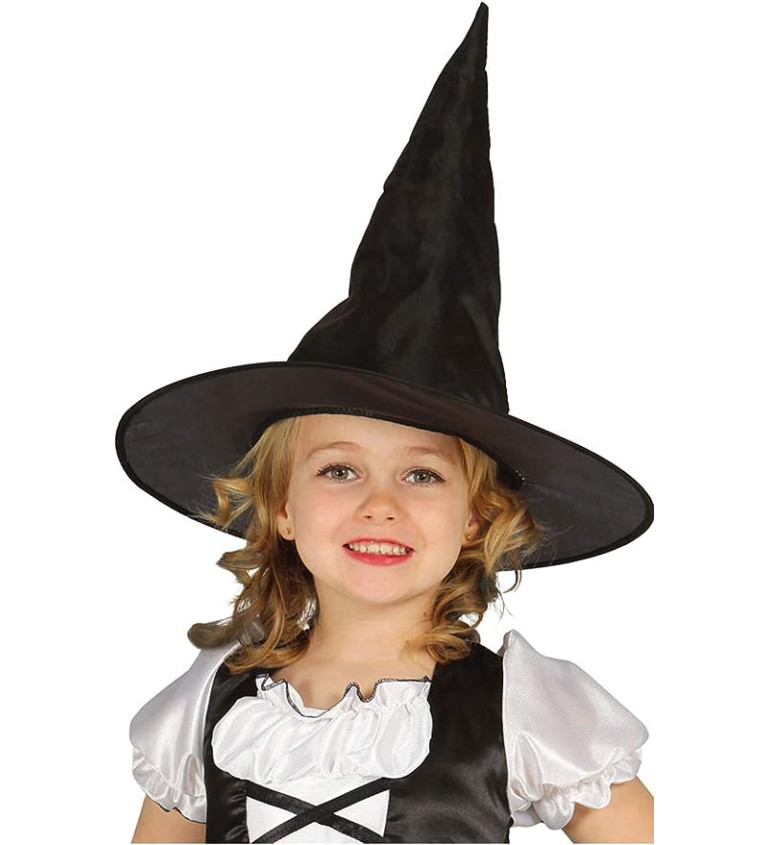Černý čarodějnický klobouk - dětský
