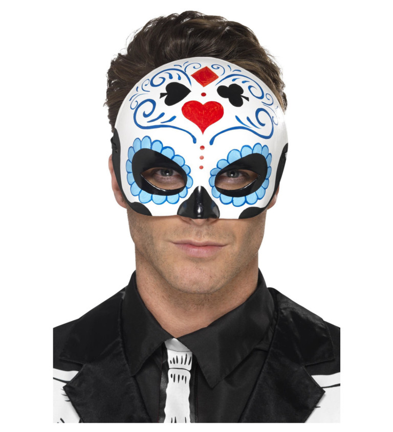 day of the dead eyemask blue