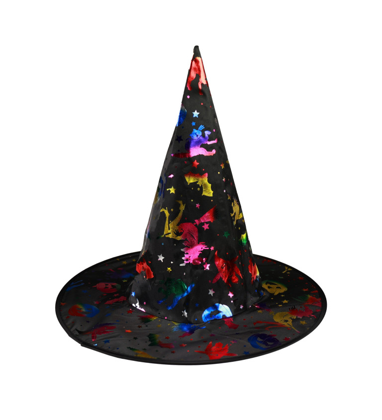 Čarodějnický klobouk - barevné čarodějnice