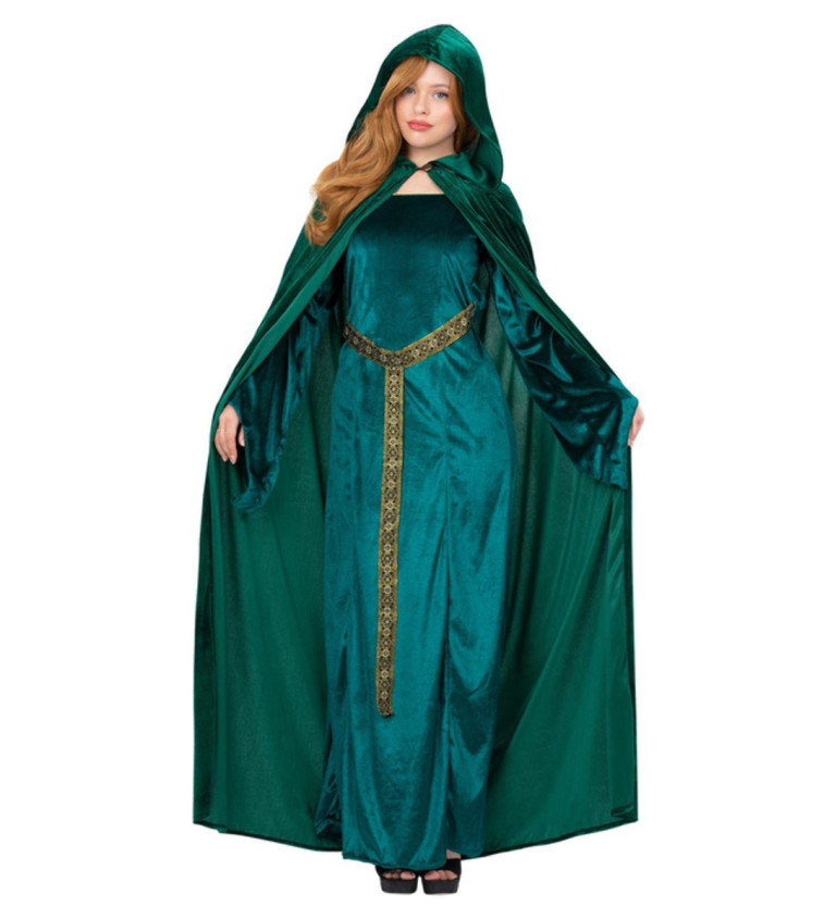Zelený čarodějnický plášť