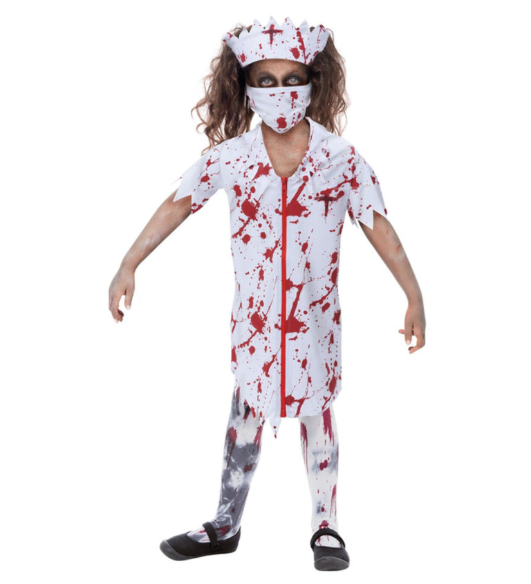 Dětský kostým - Zombie zdravotní sestra